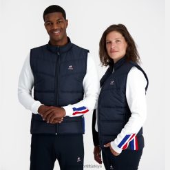 Le Coq Sportif Ayakkabı - Le Coq Sportif Unisex kolsuz ceket mavisi erkekler 0J64V8118 giyim