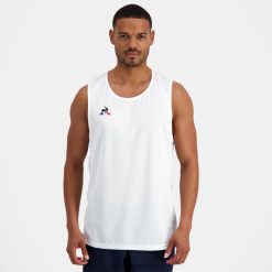 Le Coq Sportif Ayakkabı - Le Coq Sportif Yelek üst beyaz erkekler 0J64V8199 giyim