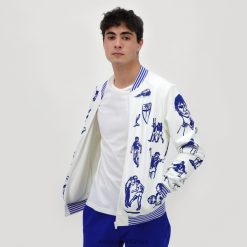 Le Coq Sportif Ayakkabı - Le Coq Sportif fermuarlı sweatshirt beyaz erkekler 0J64V8472 giyim