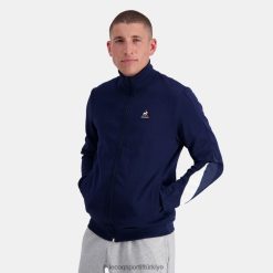 Le Coq Sportif Ayakkabı - Le Coq Sportif fermuarlı sweatshirt mavi erkekler 0J64V8445 giyim