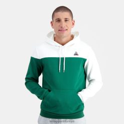 Le Coq Sportif Ayakkabı - Le Coq Sportif kapüşonlu sweatshirt yeşil erkekler 0J64V8436 giyim