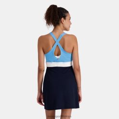 Le Coq Sportif Ayakkabı - Le Coq Sportif mavi elbise kadınlar 0J64V8367 giyim