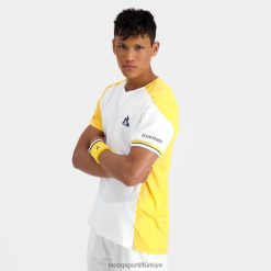 Le Coq Sportif Ayakkabı - Le Coq Sportif moda tişört beyaz erkekler 0J64V8166 giyim