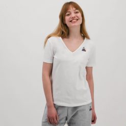 Le Coq Sportif Ayakkabı - Le Coq Sportif tişört beyaz kadınlar 0J64V8361 giyim