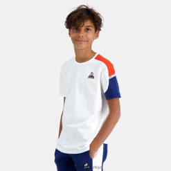 Le Coq Sportif Ayakkabı - Le Coq Sportif tişört beyaz çocuklar 0J64V8649 giyim