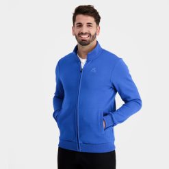 Le Coq Sportif Eşofman - Le Coq Sportif fermuarlı sweatshirt mavi erkekler 0J64V812 giyim