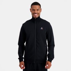 Le Coq Sportif Eşofman - Le Coq Sportif fermuarlı sweatshirt siyah erkekler 0J64V851 giyim