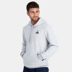 Le Coq Sportif Eşofman - Le Coq Sportif kapüşonlu sweatshirt gri erkekler 0J64V863 giyim