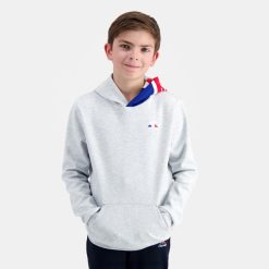 Le Coq Sportif Eşofman - Le Coq Sportif kapüşonlu sweatshirt gri çocuklar 0J64V8393 giyim
