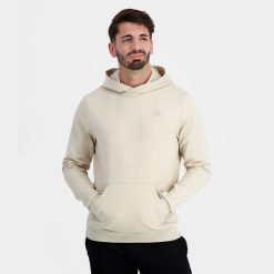Le Coq Sportif Eşofman - Le Coq Sportif kapüşonlu sweatshirt kahverengi erkekler 0J64V89 giyim