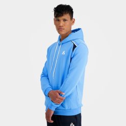 Le Coq Sportif Eşofman - Le Coq Sportif kapüşonlu sweatshirt mavi erkekler 0J64V836 giyim