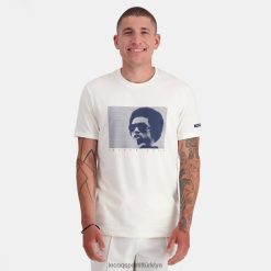 Le Coq Sportif Eşofman - Le Coq Sportif moda tişört beyaz erkekler 0J64V8159 giyim