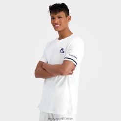 Le Coq Sportif Eşofman - Le Coq Sportif moda tişört beyaz erkekler 0J64V8165 giyim