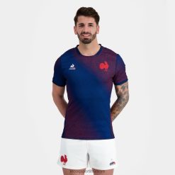 Le Coq Sportif Türkiye - Le Coq Sportif Prematch Jersey - XV De France Blue erkekler 0J64V8173 giyim