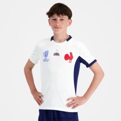 Le Coq Sportif Türkiye - Le Coq Sportif Replica Jersey XV De France - Rugby Dünya Kupası 2023 Beyaz çocuklar 0J64V8695 giyim