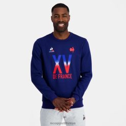 Le Coq Sportif Türkiye - Le Coq Sportif Sweatshirt - XV de France Blue erkekler 0J64V85 giyim