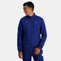 Le Coq Sportif Türkiye - Le Coq Sportif fermuarlı sweatshirt mavi erkekler 0J64V832 giyim