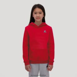 Le Coq Sportif Türkiye - Le Coq Sportif kapüşonlu sweatshirt kırmızısı çocuklar 0J64V8668 giyim