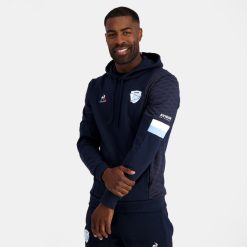 Le Coq Sportif Türkiye - Le Coq Sportif kapüşonlu sweatshirt mavi erkekler 0J64V829 giyim