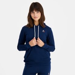 Le Coq Sportif Türkiye - Le Coq Sportif kapüşonlu sweatshirt mavi kadınlar 0J64V8317 giyim