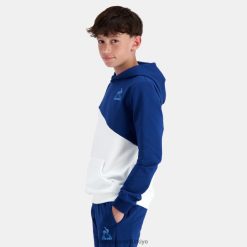 Le Coq Sportif Türkiye - Le Coq Sportif kapüşonlu sweatshirt mavi çocuklar 0J64V8395 giyim