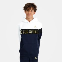 Le Coq Sportif Türkiye - Le Coq Sportif kapüşonlu sweatshirt mavi çocuklar 0J64V8638 giyim
