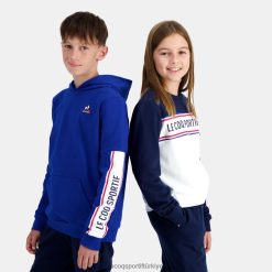 Le Coq Sportif Türkiye - Le Coq Sportif kapüşonlu sweatshirt mavi çocuklar 0J64V8653 giyim