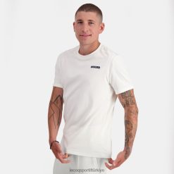 Le Coq Sportif Türkiye - Le Coq Sportif moda tişört beyaz erkekler 0J64V8146 giyim