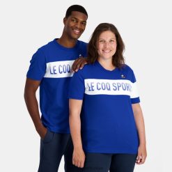 Le Coq Sportif Türkiye - Le Coq Sportif moda tişört mavisi erkekler 0J64V8161 giyim